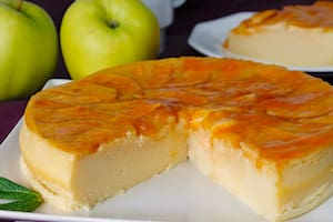 Torta de queso y manzana