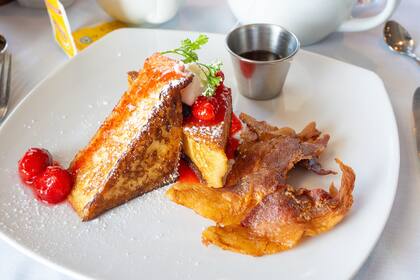 Tostadas francesas con calabaza.