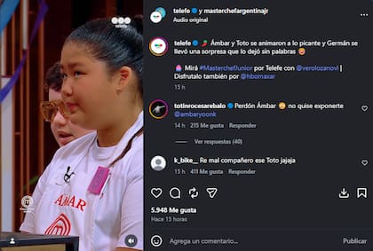 Toto dejó un mensaje de disculpas con la cuenta que le crearon sus padres para el programa