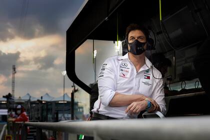 Toto Wolff durante el Gran Premio de Abu Dhabi, 2020.