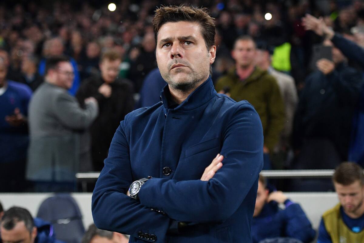 Tottenham Hotspurs Argentinian head coach Mauricio Pochettino awaits kick off in the UEFA Champions League Group B football match between Tottenham Hotspur and Bayern Munich at the Tottenham Hotspur Stadium in north London, on October 1, 2019.