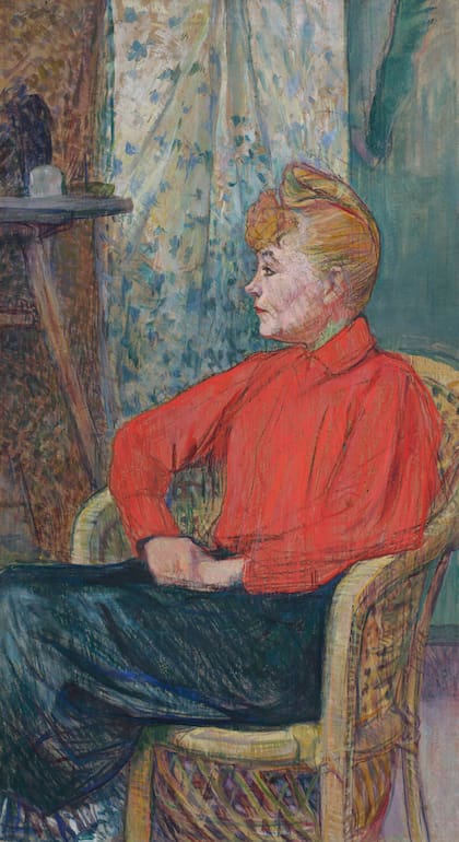 Toulouse-Lautrec, "Mujer sentada de perfil hacia la izquierda", de 1890, otra pieza guardada por décadas en la colección Blaquier Arrieta