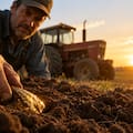 Trabajaba con su tractor, detectó algo que brillaba en la tierra y lo que encontró le cambió la vida para siempre