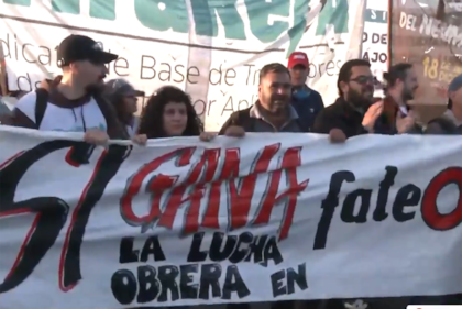 Trabajadores de Fate cortan Panamericana