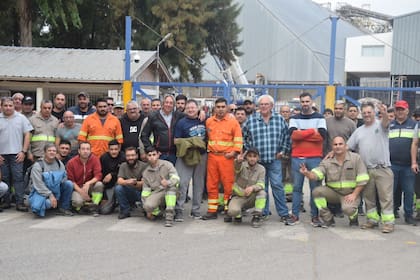 Trabajadores del gremio aceitero que se manifestaron en las últimas horas