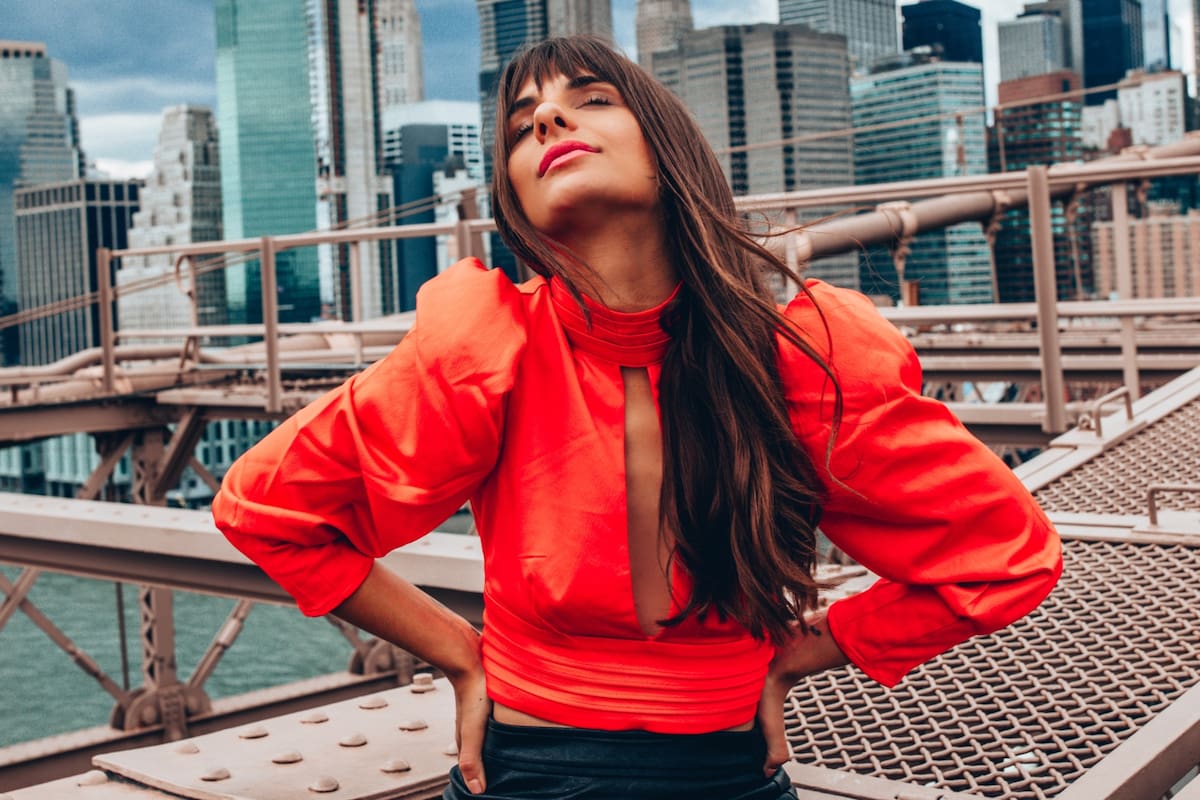 Trabajando como influencer de moda.