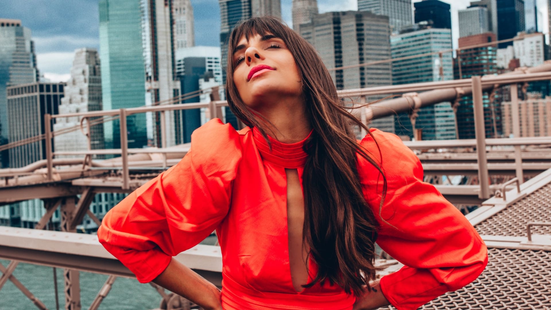 Trabajando como influencer de moda.