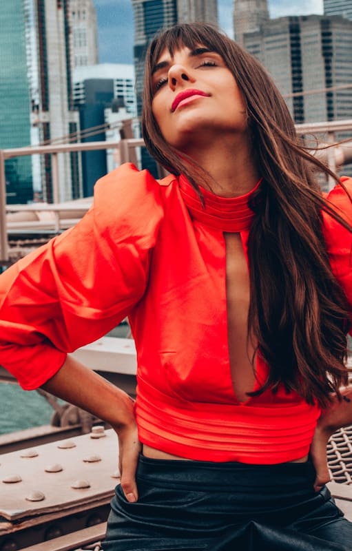 Trabajando como influencer de moda.