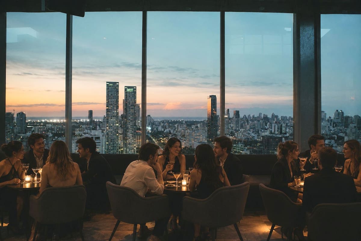 Trade Sky Club, en un piso 28, en Palermo