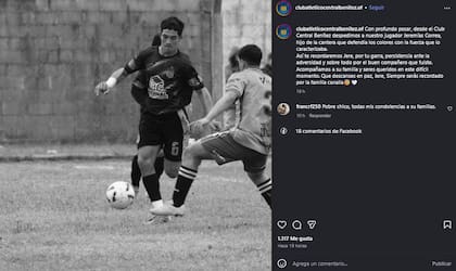Tragedia en Chaco: un futbolista de 18 años falleció tras chocar en moto contra un auto.