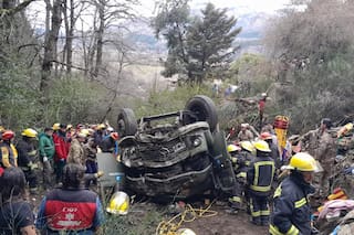 Desbarrancó un camión del Ejército en San Martín de los Andes