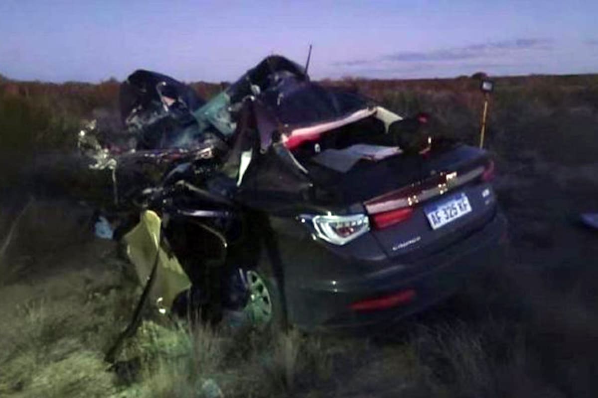 Trágico accidente en el kilómetro 1170 de la Ruta Nacional 3, al sur de Las Grutas.