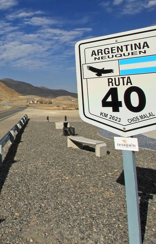 Tramo de la ruta 40 en la Patagonia