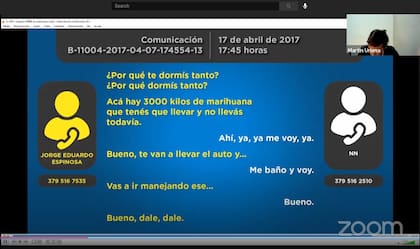 Transcripción de una de las escuchas telefónicas de la Operación Sapucay
