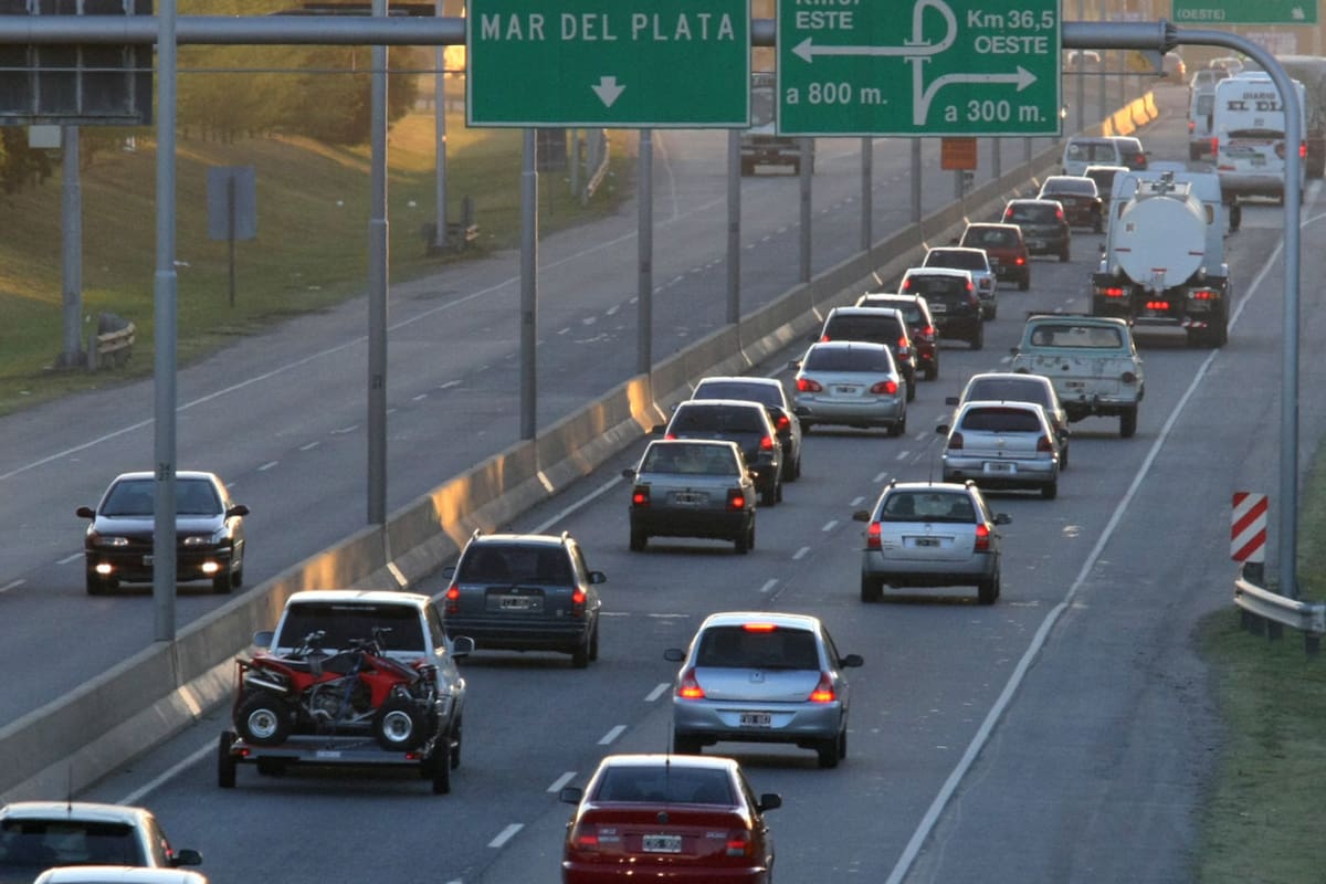 Tránsito intenso, fin de semana largo, ruta 2, Mar del Plata