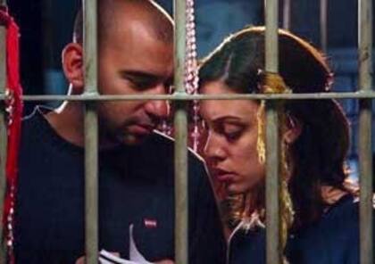Pablo Trapero y Martina Gusmán en el rodaje de Leonera