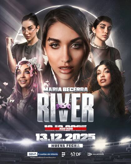 Tras agotar la primera fecha el 12 de diciembre, María Becerra agregó una nueva fecha el 13 de diciembre en River