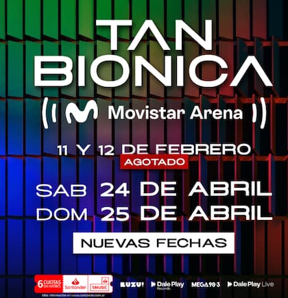 Tras agotar sus primeras presentaciones de febrero, la banda de pop rock anunció dos nuevos shows para abril de 2027; los detalles sobre la venta de entradas (Foto: Gentileza prensa)