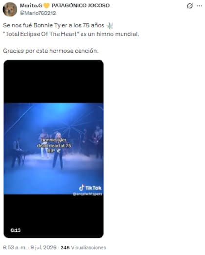 Tras conocer la noticia, los fanáticos recordaron a la cantante y a sus hits (Foto: X)