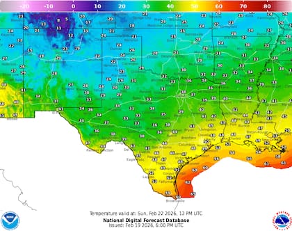 Tras días de calor húmedo, las temperaturas caerán notablemente en Texas durante el fin de semana