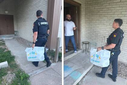 Tras el arresto del repartidor de Uber Eats, los policías entregaron el pedido