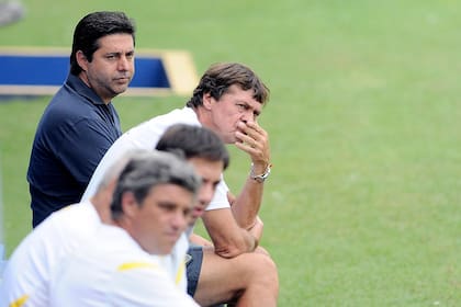 Tras el conflicto, Falcioni dirigió el entrenamiento matutino
