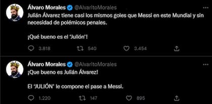 Tras el pase de Argentina a la final, el periodista ha comentado de manera intensa en sus redes sociales