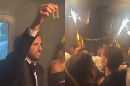 Tras ganar el Balón de Oro, Harry Kane celebró con sus amigos y familiares en un bar de Londres (Foto: Captura de video)
