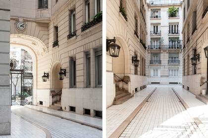 Tras la espectacular reja, casi un barrio señorial francés.
