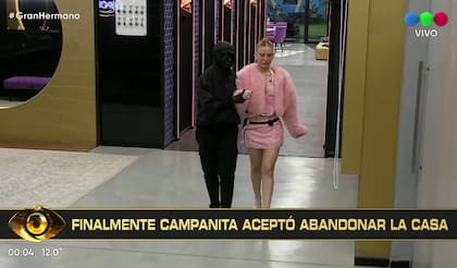 Tras la interveción de una agente de seguridad, la joven dejó el reality (Captura: Telefe)