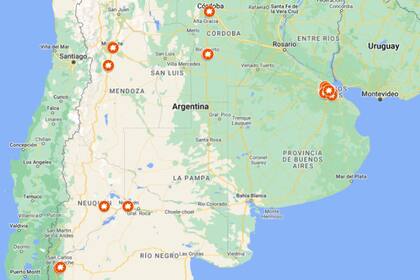 Tras los saqueos registrados en el país, la Coordinadora Regional de Investigaciones Económicas y Sociales creó un mapa para identificar los episodios que fueron confirmados