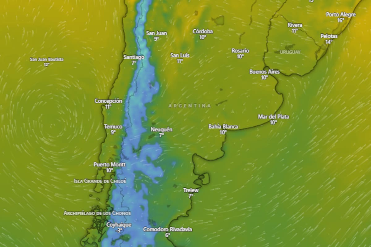 Tras un comienzo de semana frío, se espera una nueva masa de frío polar