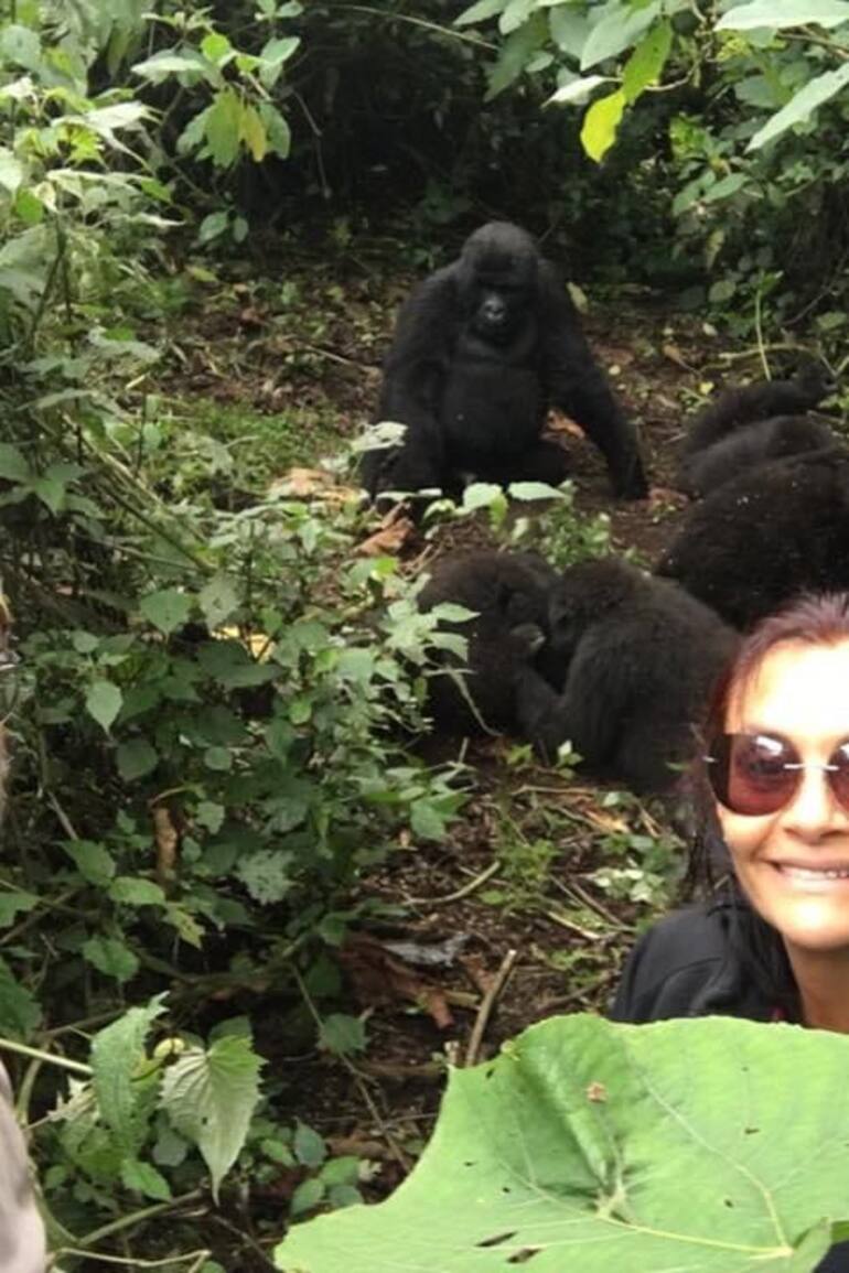 Travelers’ Century Club. Guillermo Blugerman y su esposa durarte una salida de avistaje de gorilas en Rwanda.