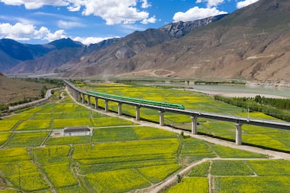 Tren en el Tibet