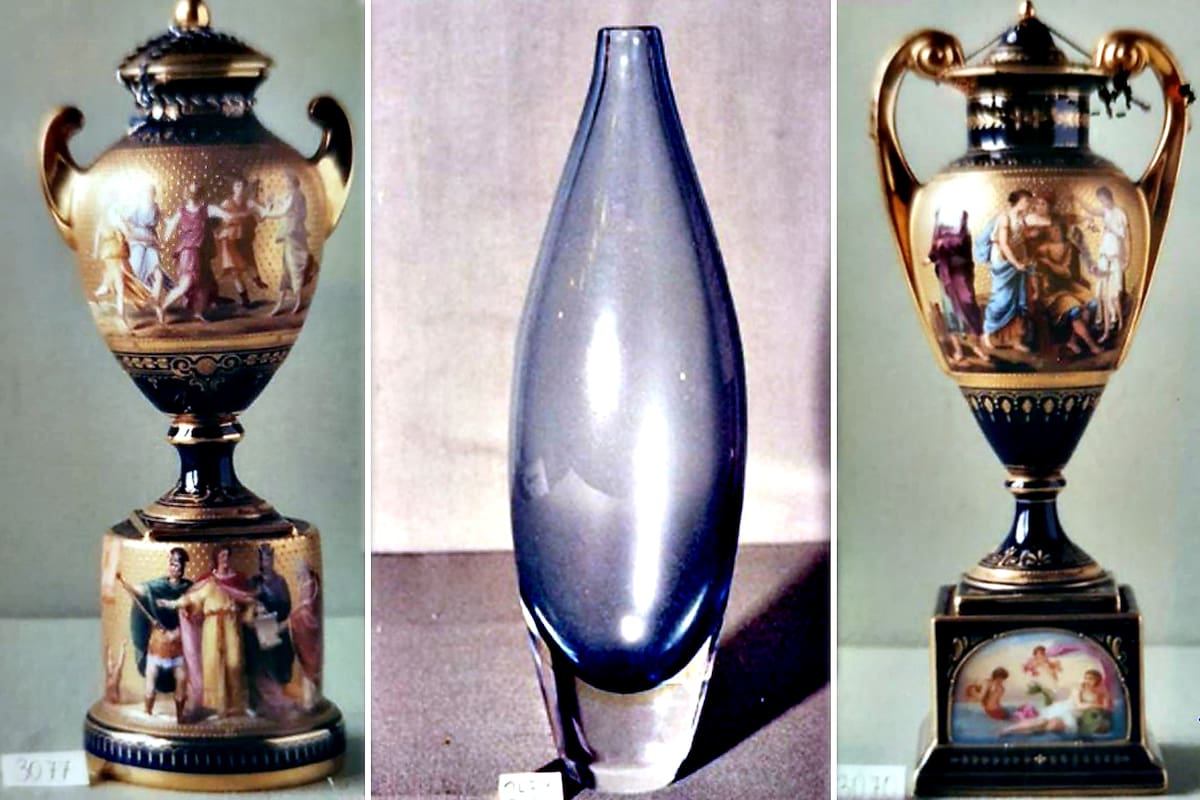 Tres de las veinte piezas robadas en 2022 en el Museo Nacional de Arte Decorativo