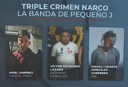 Tres de los involucrados en el crimen y su vinculación con "Pequeño J."