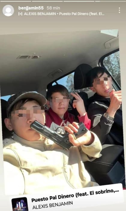 Tres de los menores que formarían parte de la banda