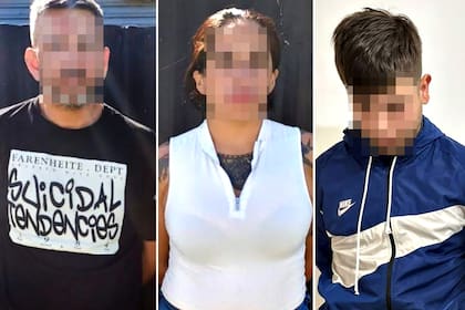 Tres de los sindicados integrantes de la banda