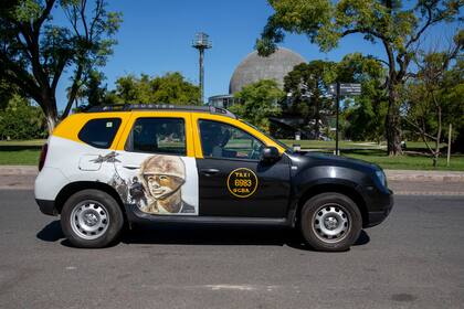 Tres de los taxis intervenidos llevan motivos sobre la Guerra de Malvinas y son conducidos por excombatientes
