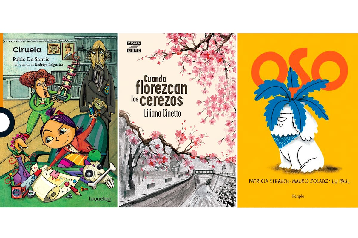 Tres de los títulos de autores argentinos elegidos por el jurado del premio anual de la Fundación CuatroGatos