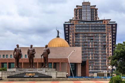 Distrito central de negocios, en Gaborone, capital de Botswana