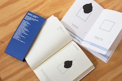 Tres elementos componen el libro-objeto "Ensayo de Escape", de Eduardo Basualdo: un texto de 200 páginas, un desplegable que sirve de mapa y la faja, que ordena y contiene