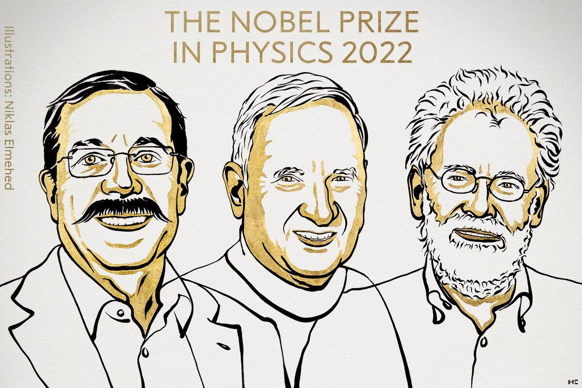 Tres físicos ganaron el Premio Nobel 2022 por sus experimentos con fotones entrelazados