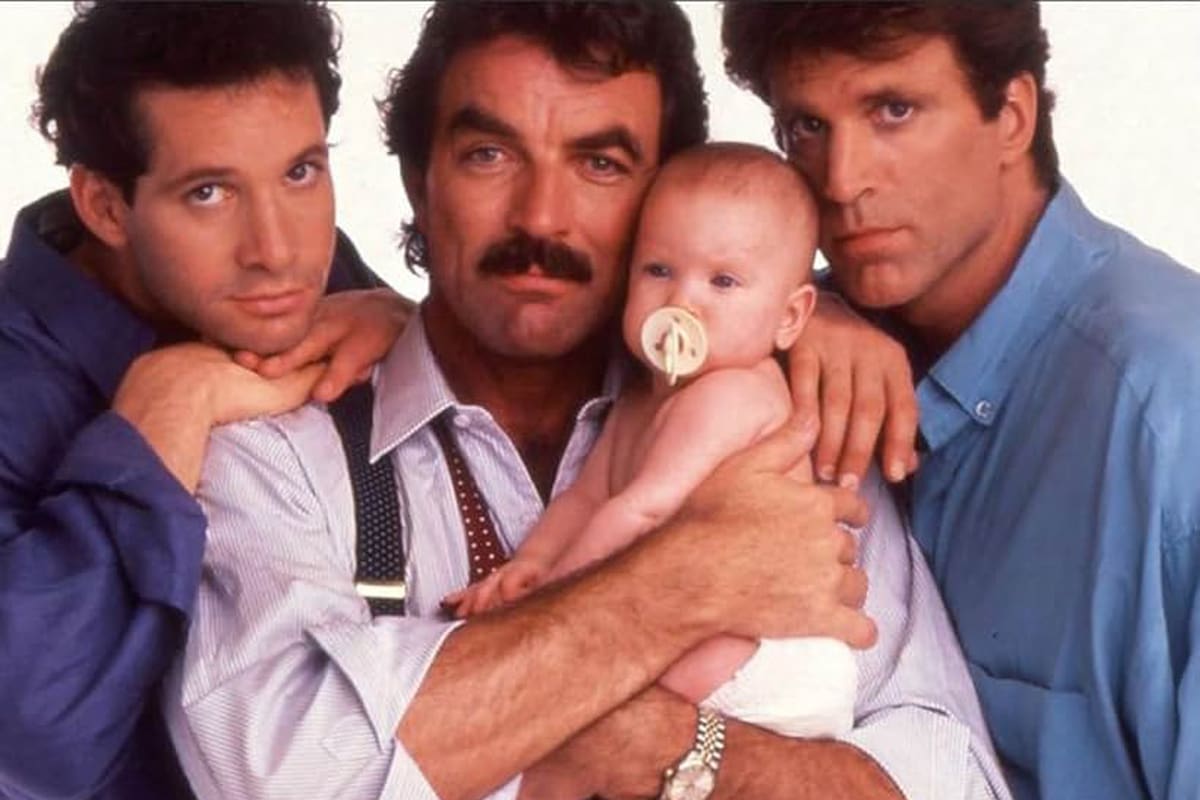 Tres hombres y un bebé, una película que fue un éxito impensado en 1987