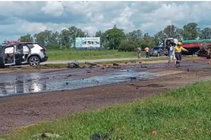 Tres personas resultaron heridas tras el brutal impacto
