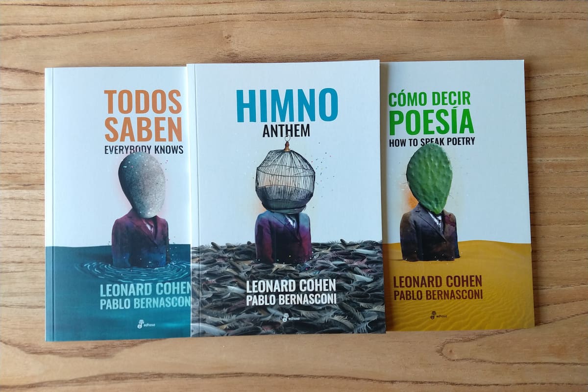 Tres poemas de Cohen interpretados por Bernasconi en una cajita feliz que trae una lámina ilustrada