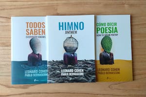 Tres poemas de Cohen interpretados por Bernasconi en una cajita feliz que trae una lámina ilustrada