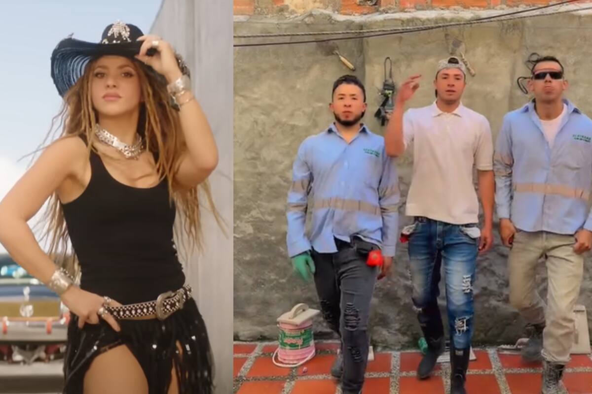 Tres trabajadores bailaron la canción de Shakira pero algo no salió bien (Captura video)