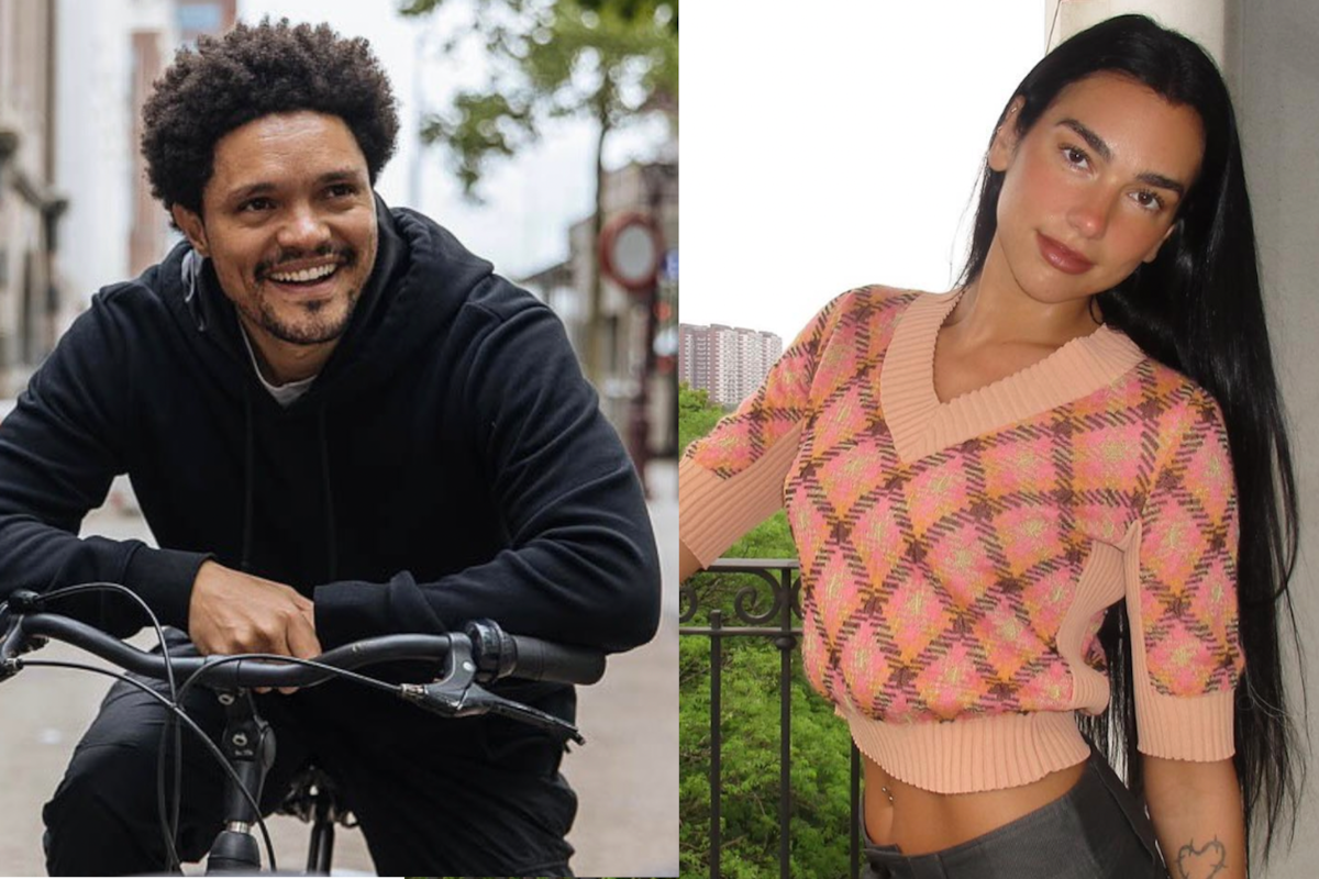Trevor Noah tiene 38 años y nació en Sudáfrica; Dua Lipa, de 27 años, nació en Londres, en el seno de una familia albanokosovar
