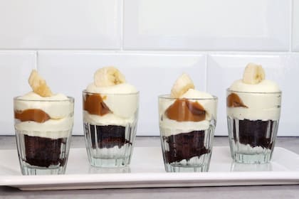Trifle de dulce de leche.